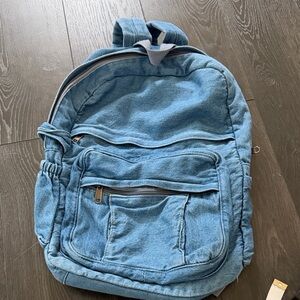 Blue Denim Backpack